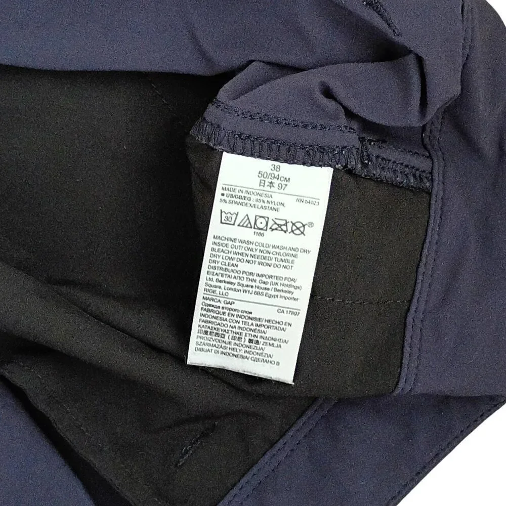Gap Tech Shorts Men’s 38 Blue Stretch Nylon Active Outdoor Performance